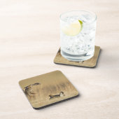 Loup Countyで少なくとも雄の草原の鶏 コースター (右側)