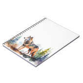 Loup en forêt à l'aquarelle ノートブック (左側)