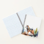 Loup en forêt à l'aquarelle ノートブック (内部)