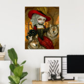 Loup-Garou: d'Automne – ゴシック様式のロコオカミプリント ポスター (ホームオフィス)