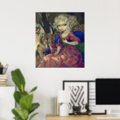 Loup-Garou: L'Aube ARTプリントゴシック体ロコオカミ ポスター (ホームオフィス)