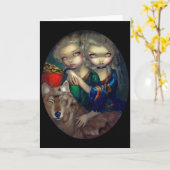 "Loup-Garou:  Les Jumeauxの"挨拶状 カード (黄色い花)