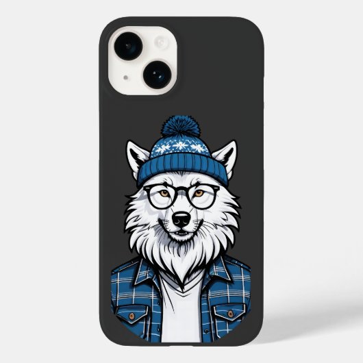 Loup Hivernal Stylisé Case-Mate iPhoneケース (裏面)