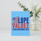 Loupe Valdezテキサス州知事2018 ポストカード (スタンド正面)