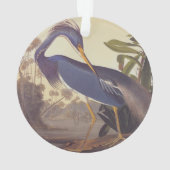 Lousiana Heron in Gray, Green, and Blue by Audubon オーナメント (裏面)