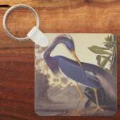 Lousiana Heron in Gray, Green, and Blue by Audubon キーホルダー (正面)