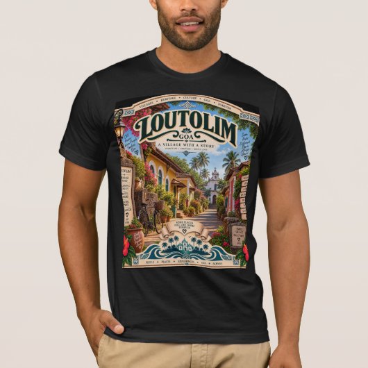 Loutolim — 南ゴアの伝統 🏡 tシャツ (正面)