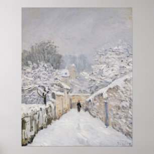 Louveciennes 1878年の雪 ポスター