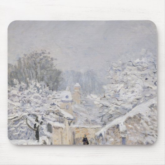 Louveciennes 1878年の雪 マウスパッド (正面)