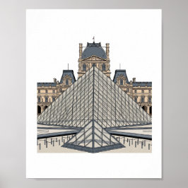 Louvre Museum Paris Pyramid Poster ポスター