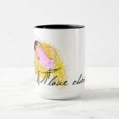 "Lovひよこ"の黒15のozのコンボのマグ マグカップ (中央)