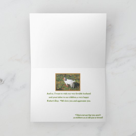 Lovable Husband/Great Father To Our Children カード (内部)