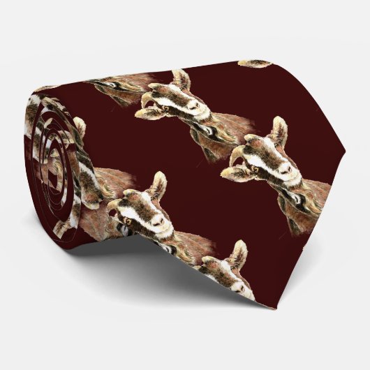 Lovable Old Goat Fun Novelty Animal Pattern ネクタイ (ロール)