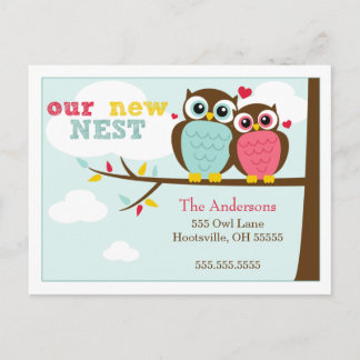Lovable Owlsの動くアナウンス 案内ポストカード