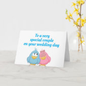 **LOVBIRDS** ON YOUR **WEDDING DAY"カード カード (黄色い花)