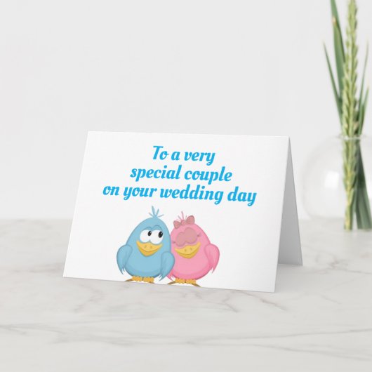 **LOVBIRDS** ON YOUR **WEDDING DAY"カード カード (正面)