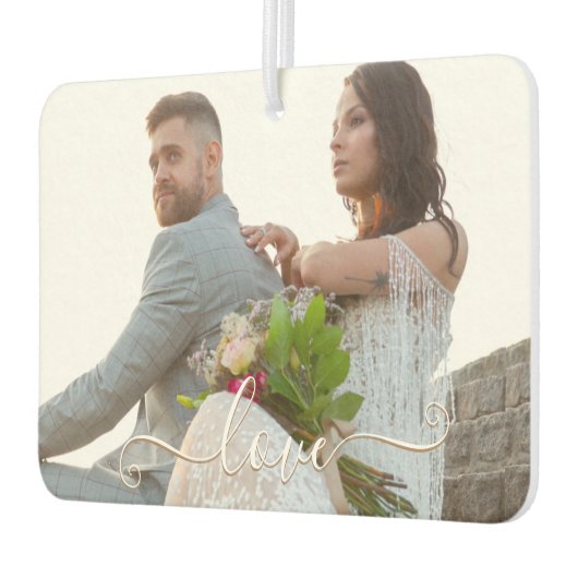 LOVEあなたのフォトカーエアフレッシュナーをアップロード カーエアーフレッシュナー (左)