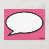 LOVEあなたのメッセージスピーチバブルおもしろいレトロ ポストカード (裏面)
