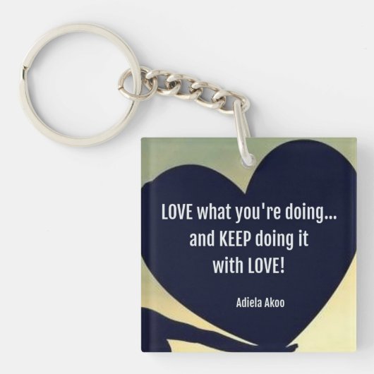 LOVEあなたは何をキーチェーンを行う – Adiela Akoo キーホルダー (正面)
