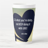 LOVEあなたは何オリーブのマグカップを行う – Adiela Akoo カフェラテマグ (正面)