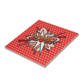 LOVEおもしろいレトロ漫画ブックアポップ・アートのート タイル (側面)