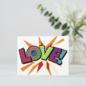 LOVEおもしろいレトロ漫画ブックアポップ・アートのート ポストカード (スタンド正面)