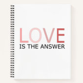 LoveがThe Answer Spiral Notebook ノートブック (正面)