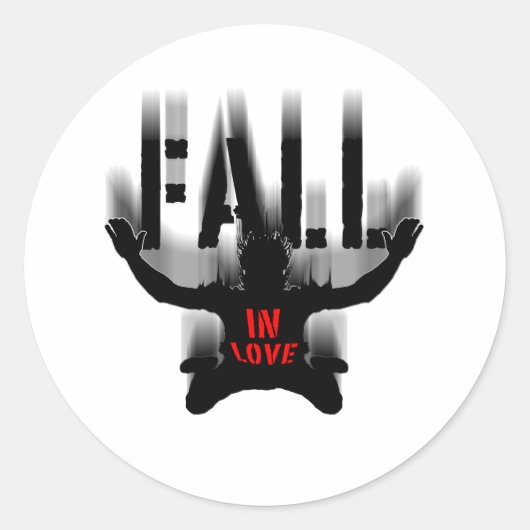 Loveでカスタマイズ可能な背景秋の色 ラウンドシール (正面)