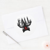 Loveでカスタマイズ可能な背景秋の色 ラウンドシール (封筒)