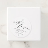 Loveでミニマリスト結婚式の引き出物ラベル フェイバータグ (インサイチュ)