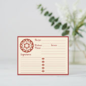 Loveでリンクされたレシピカード ポストカード (スタンド正面)