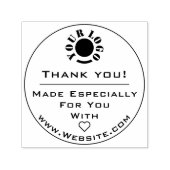 Loveで作られたミニマルハートサンキューロゴ セルフインキングスタンプ (デザイン)