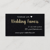 Loveで手作りテンプレートスタイリッシュ3金ゴールドハート 名刺 (裏面)