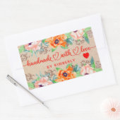 Loveで手作りフローラ 長方形シール (封筒)