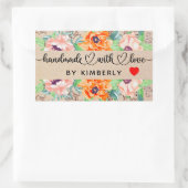 Loveで手作りフローラ 長方形シール (バッグ)