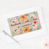 Loveで手作りフローラ 長方形シール (封筒)