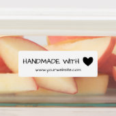 Loveで手作り – ブラックハート ラベル (貼付)