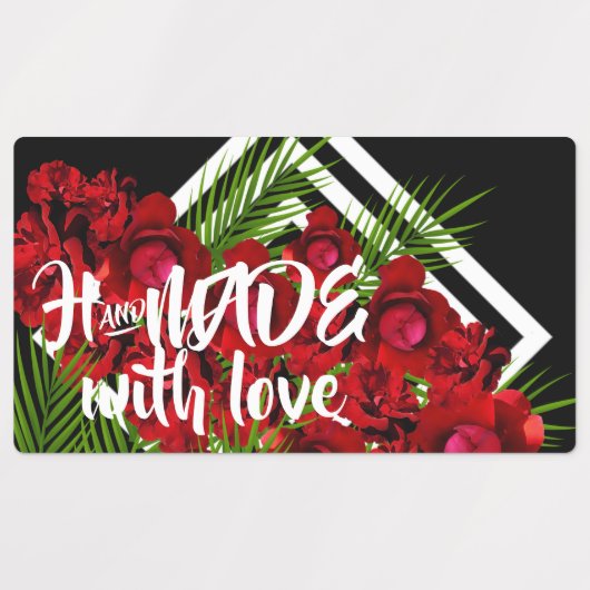 LOVEで手作り ラベル (デザイン1)