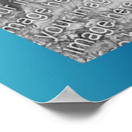 Loveという言葉で写真を追加パーソナライズされた ポスター (角)