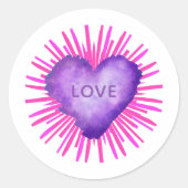 LOVEとともに紫の革命 ラウンドシール (正面)