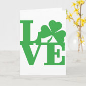 LOVEとシャムロック カード (黄色い花)