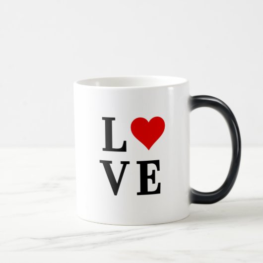 LOVEとハートミニマリストエレガント モーフィングマグカップ (右)