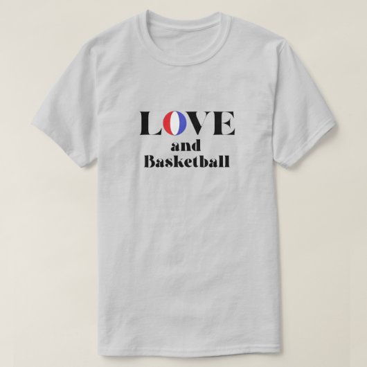 LOVEとバスケットボールTシャツ Tシャツ (デザイン正面)