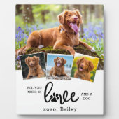 LOVEとパーソナライズされたDOGカスタム4 Photo Collage フォトプラーク (正面)