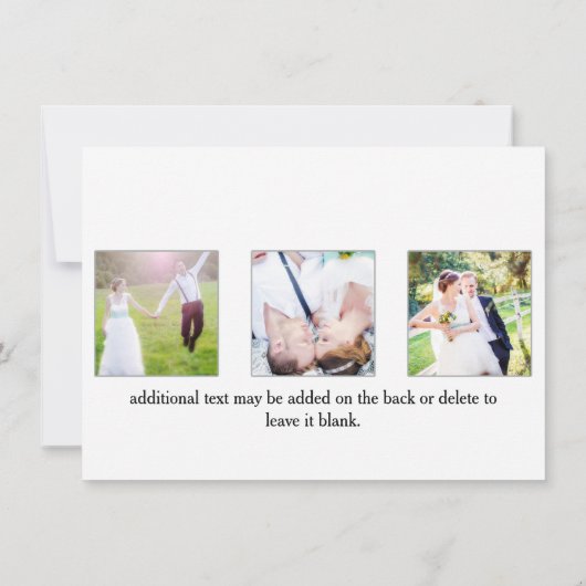 LOVEと感謝していタイポグラフィフォトカード前面と背面 サンキューカード (裏面)