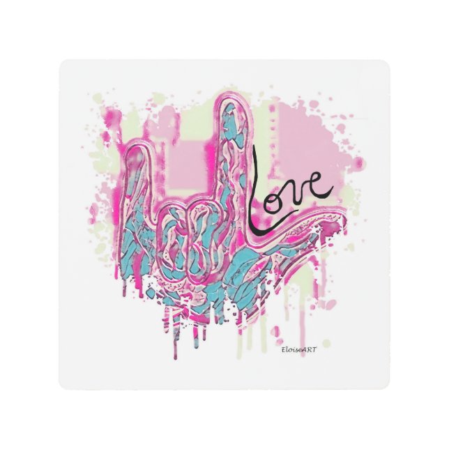 LOVEについてだ メタルプリント (正面)