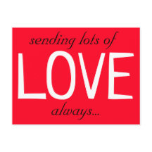 LOVEのかわいい赤をたくさん送る