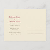 LOVEの結婚リングカスタムは日付はがきを保存 案内ポストカード (裏面)