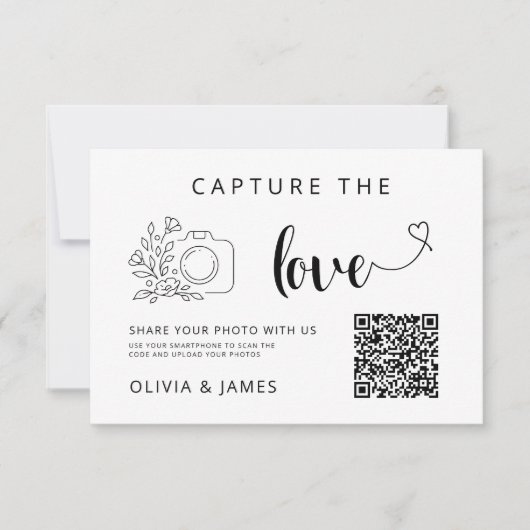LoveのQRコー結婚ドカードをキャプチャする、写真 (正面)