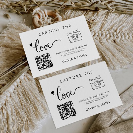 LoveのQRコー結婚ドカードをキャプチャする、写真